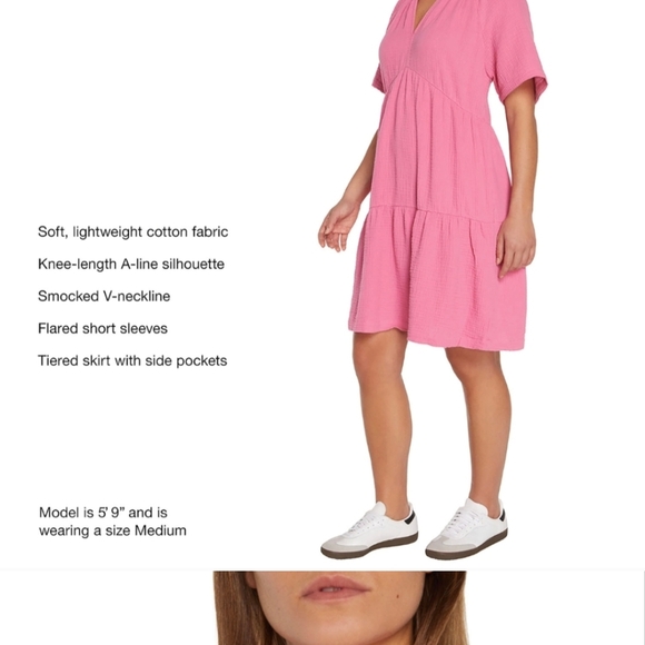 GAP Pink Gauze Dress, Medium, xxl - Picture 4 of 10